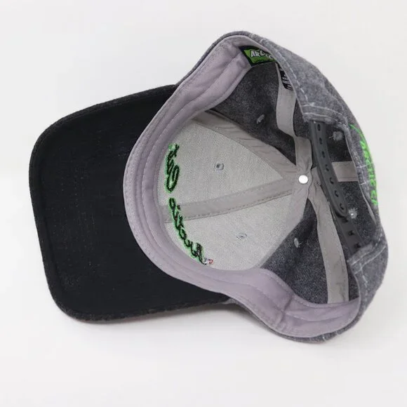 Arctic Cat Wool Hat Men's Baseball Cap Gray & Green - Picture 10 of 10